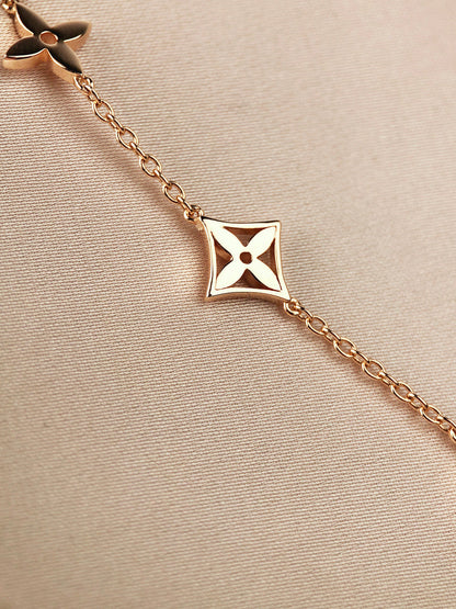 [⭐Haelin Jewelry]STAR AND SUN 7 MOTIFS GOLD BRACELET