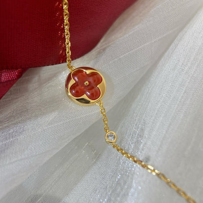 [⭐Haelin Jewelry]SUN PEDANT CARNELIAN BRACELET