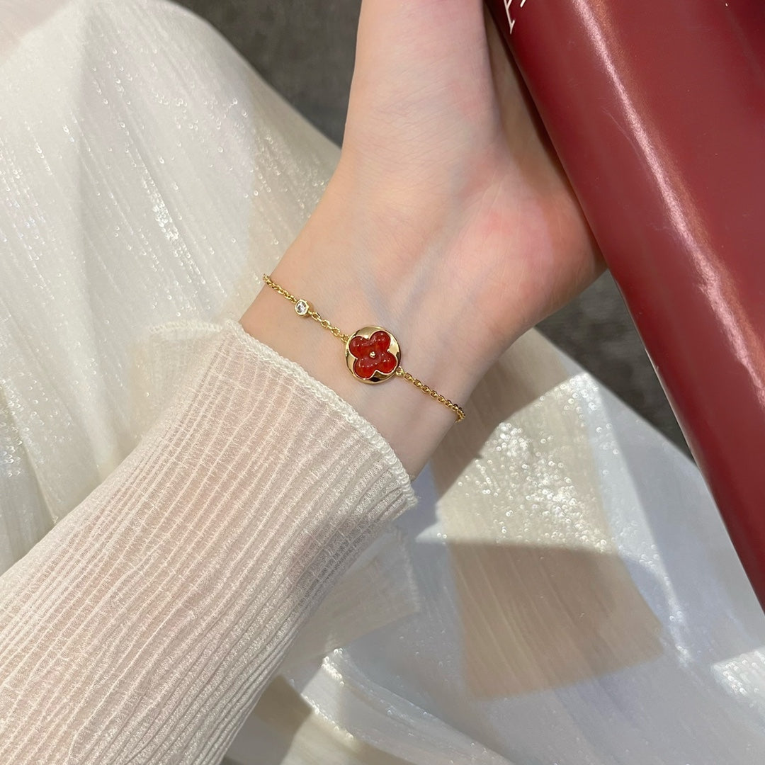 [⭐Haelin Jewelry]SUN PEDANT CARNELIAN BRACELET