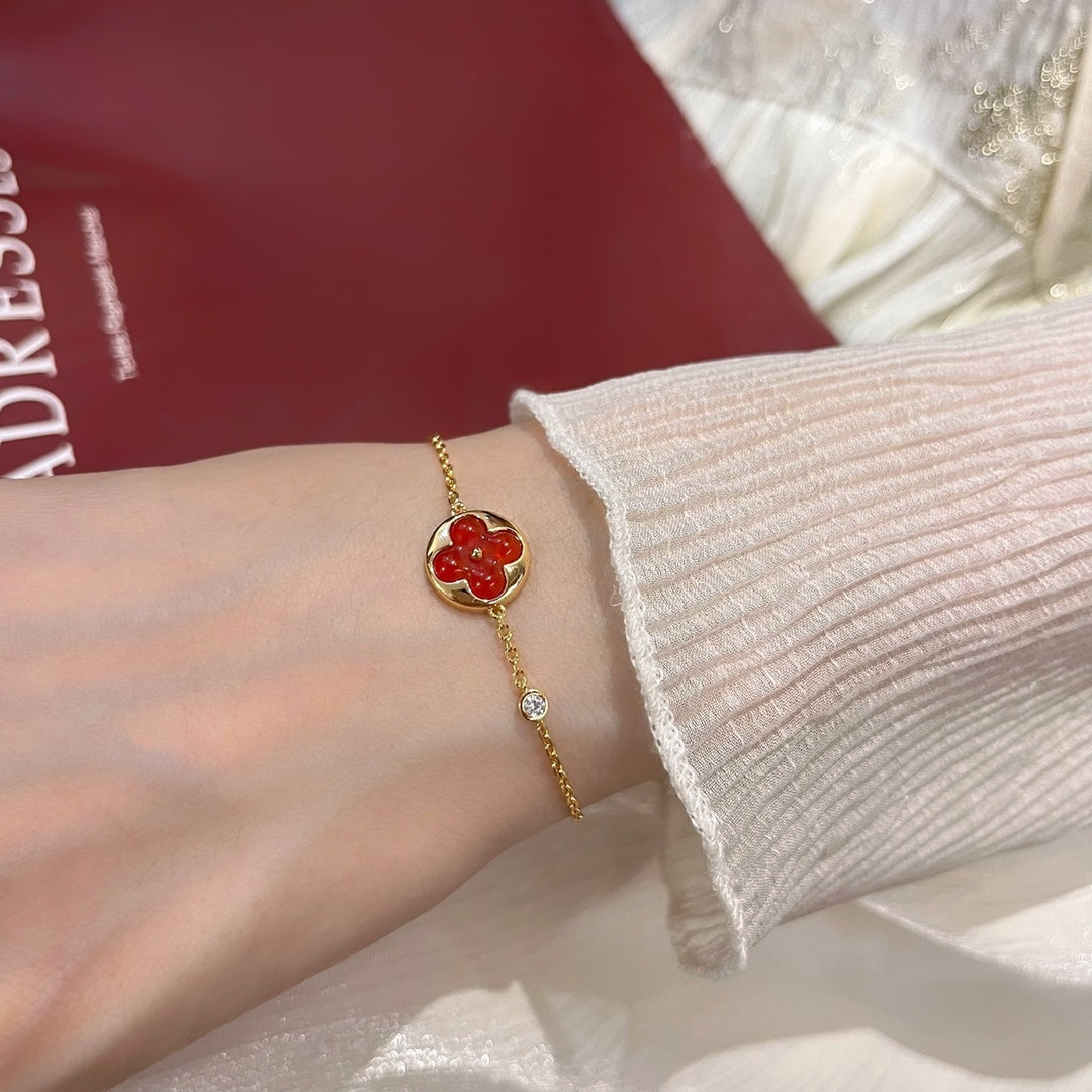 [⭐Haelin Jewelry]SUN PEDANT CARNELIAN BRACELET