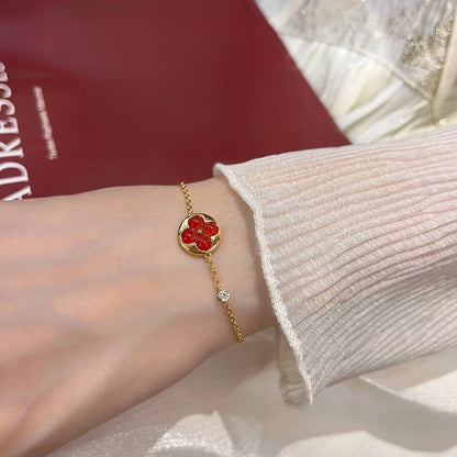 [⭐Haelin Jewelry]SUN PEDANT CARNELIAN BRACELET