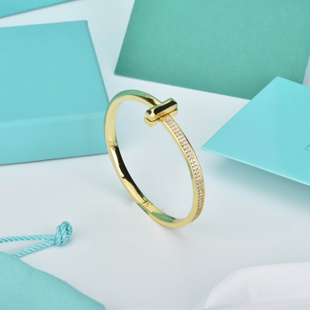 [Haelin Jewelry]WIDE DIAMONDS HINGED BANGLE