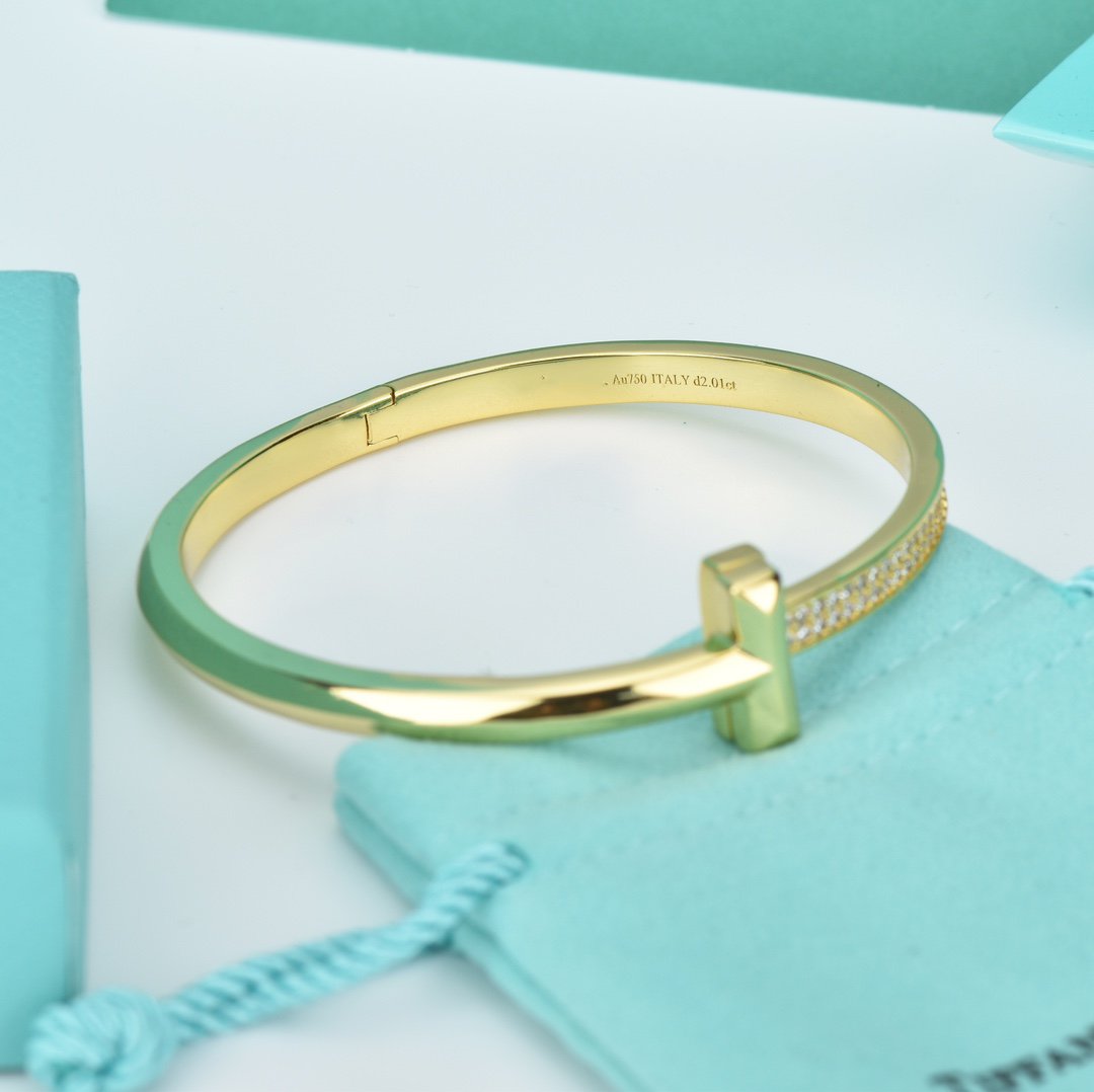 [Haelin Jewelry]WIDE DIAMONDS HINGED BANGLE