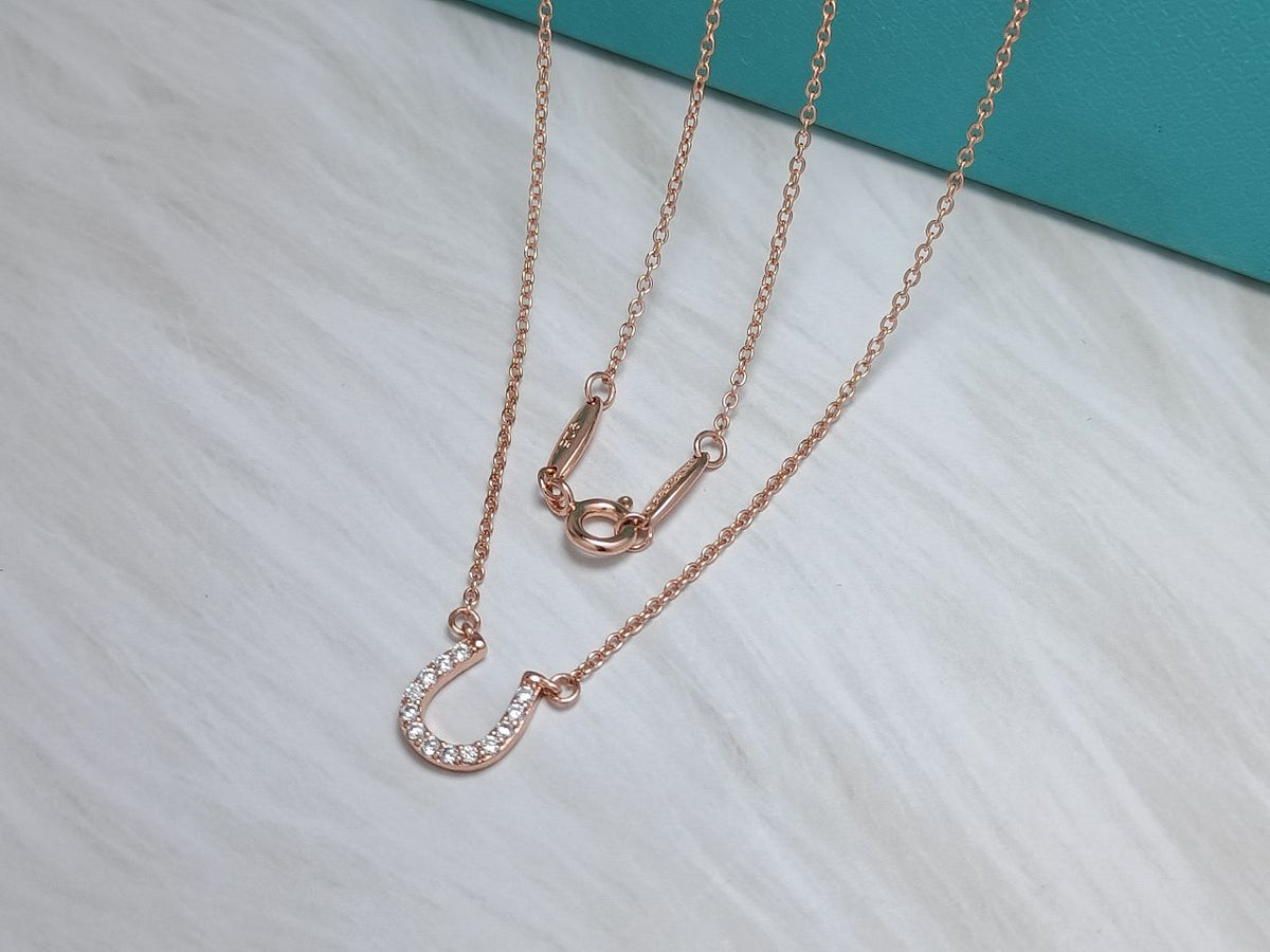 [Haelin Jewelry]U PEDANT DIAMOND NECKLACE