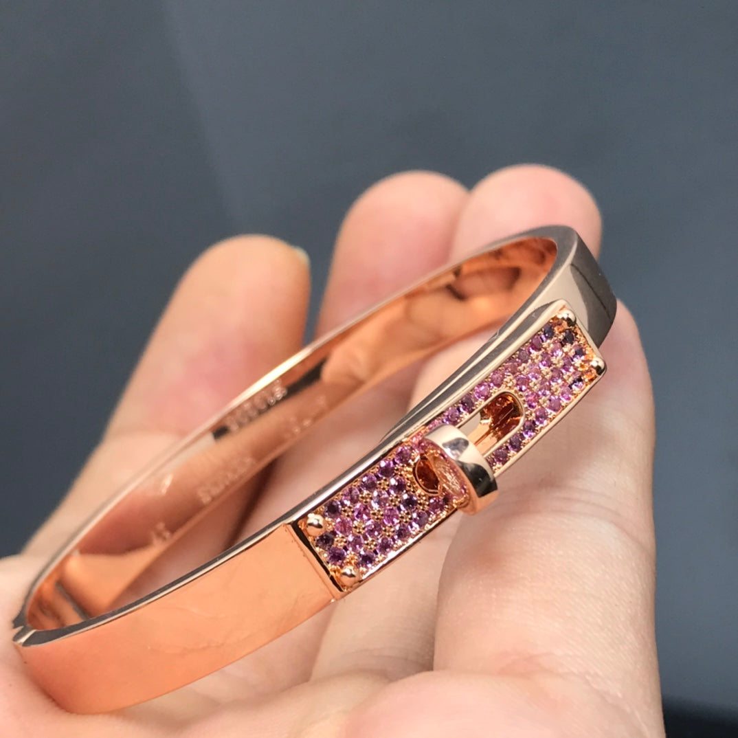 [⭐Haelin Jewelry]KELLY BRACELET PINK DIAMOND