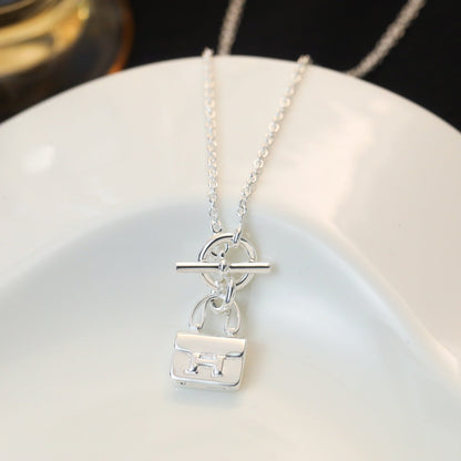 [⭐Haelin Jewelry]POP H PEDANT SILVER NECKLACE