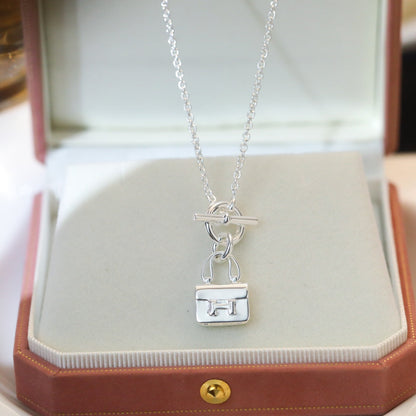 [⭐Haelin Jewelry]POP H PEDANT SILVER NECKLACE