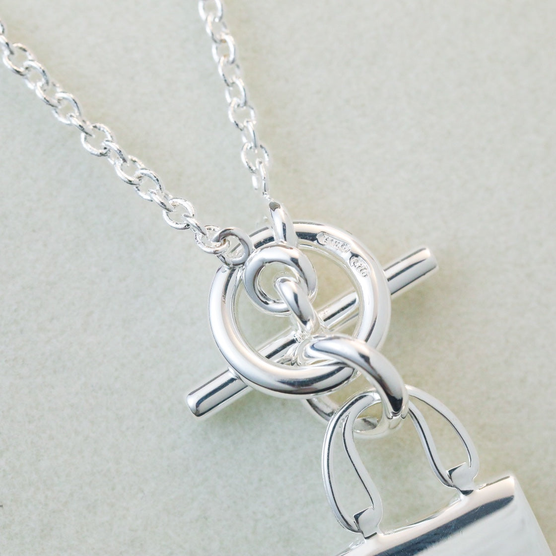 [⭐Haelin Jewelry]POP H PEDANT SILVER NECKLACE