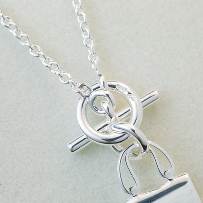 [⭐Haelin Jewelry]POP H PEDANT SILVER NECKLACE