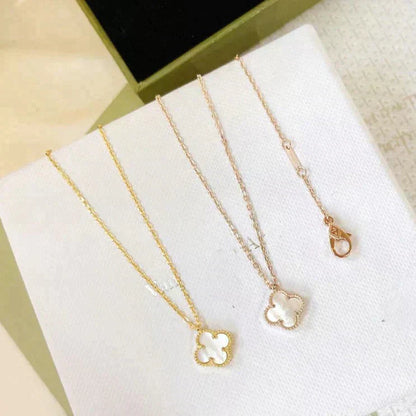 [⭐Haelin Jewelry]CLOVER MINI 9.5MM WHITE MOTHER-OF-PEARL NECKLACE