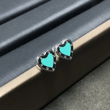 [Haelin Jewelry]HEART STUD SILVER EARRINGS