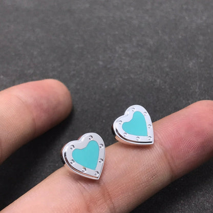 [Haelin Jewelry]HEART STUD SILVER EARRINGS