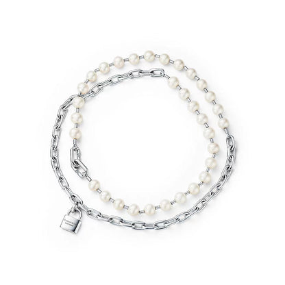 [Haelin Jewelry]HARDWEAR PEARL WRAP NECKLACE