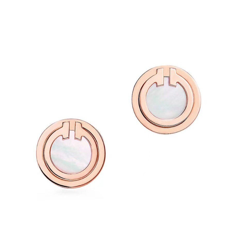 [Haelin Jewelry]PEARL CIRCLE EARRINGS MOTHER