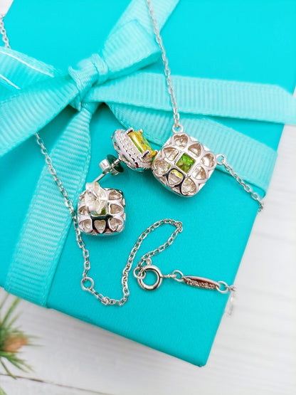 [Haelin Jewelry]SPARKLERS CITRINE GEMSTONE PENDANT NECKLACE STERLING SILVER