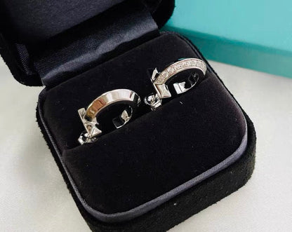 [Haelin Jewelry]HOOP EARRINGS IN ROSE GOLD WITH DIAMONDS