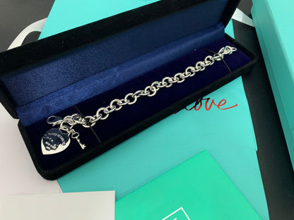 [Haelin Jewelry]KEY HEART CARD CHUNKY INTERLOCKING BRACELET LENGTH