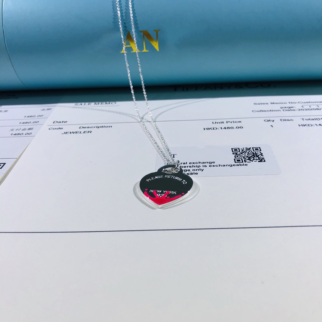 [Haelin Jewelry]COLOUR HEART SPLASH TAG NECKLACE