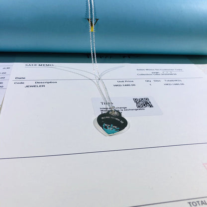 [Haelin Jewelry]COLOUR HEART SPLASH TAG NECKLACE