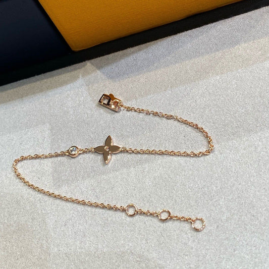 [⭐Haelin Jewelry]STAR DIAMOND PINK GOLD BRACELET