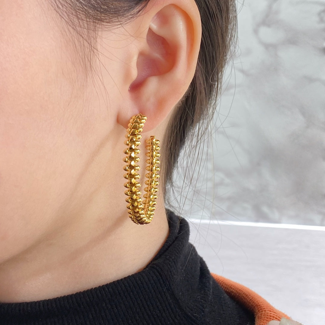 [⭐Haelin Jewelry]CLASH LARGE HOOP EARRINGS
