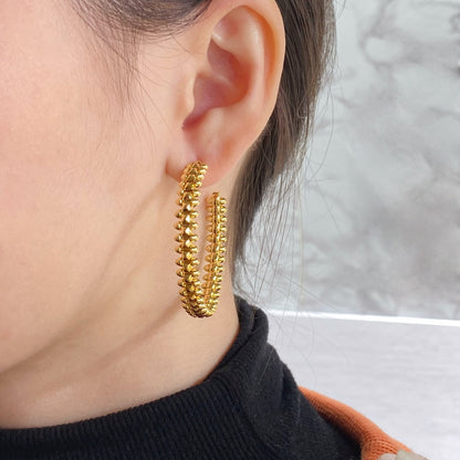 [⭐Haelin Jewelry]CLASH LARGE HOOP EARRINGS