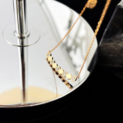 [⭐Haelin Jewelry]BEE MY LOVE DIAMOND NECKLACE