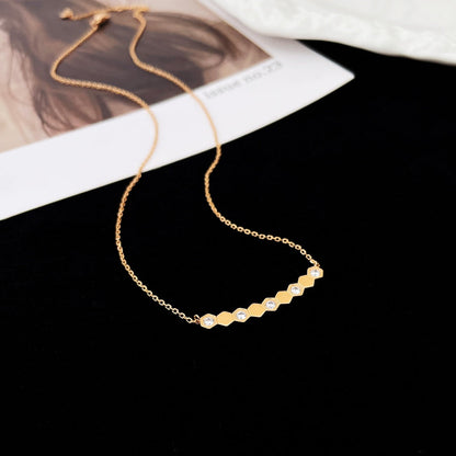 [⭐Haelin Jewelry]BEE MY LOVE DIAMOND NECKLACE