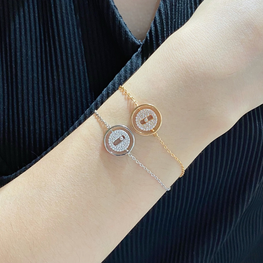 [⭐Haelin Jewelry]Demo MOVE DIAMOND PAVED BRACELET