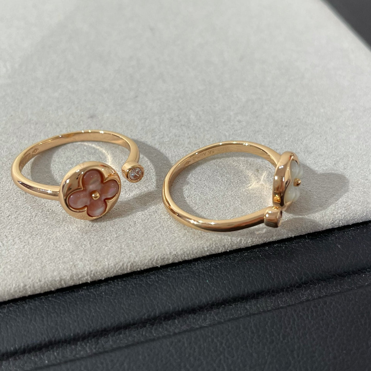 [⭐Haelin Jewelry]SUN 1 DIAMOND PINK MOP RING