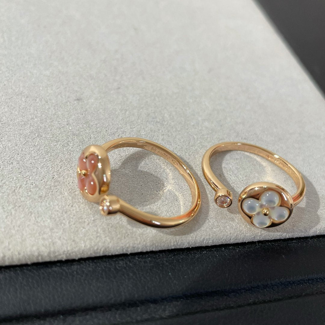 [⭐Haelin Jewelry]SUN 1 DIAMOND PINK MOP RING