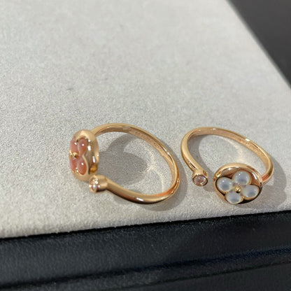 [⭐Haelin Jewelry]SUN 1 DIAMOND PINK MOP RING