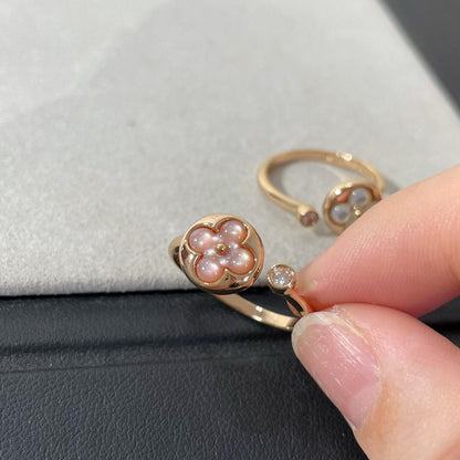 [⭐Haelin Jewelry]SUN 1 DIAMOND PINK MOP RING