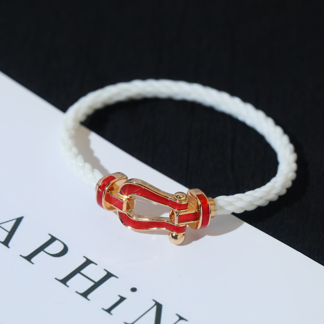 [⭐Haelin Jewelry]FORCE 10 WHITE TEXTILE DIAMOND PAVED