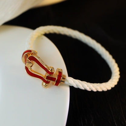 [⭐Haelin Jewelry]FORCE 10 WHITE TEXTILE DIAMOND PAVED