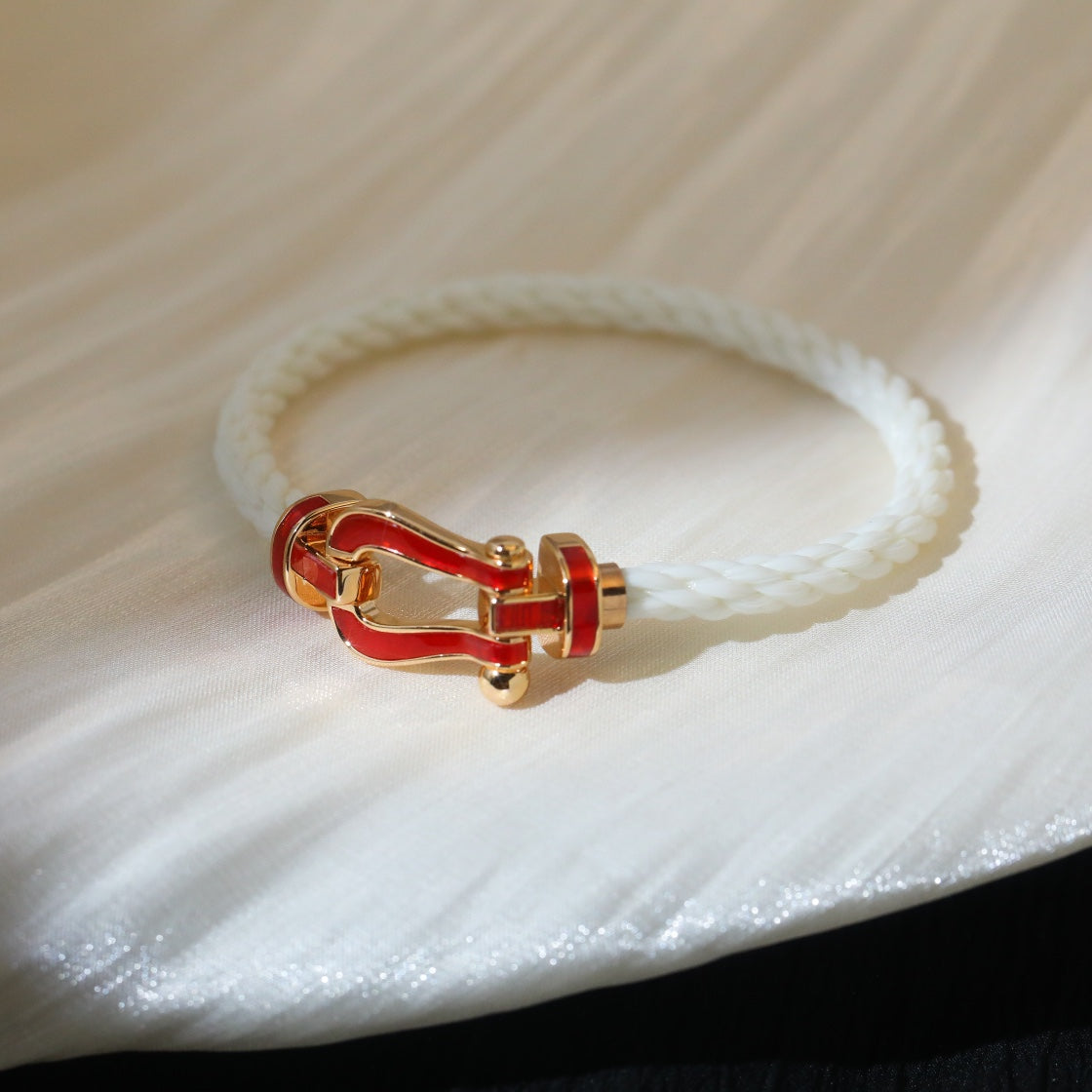 [⭐Haelin Jewelry]FORCE 10 WHITE TEXTILE DIAMOND PAVED