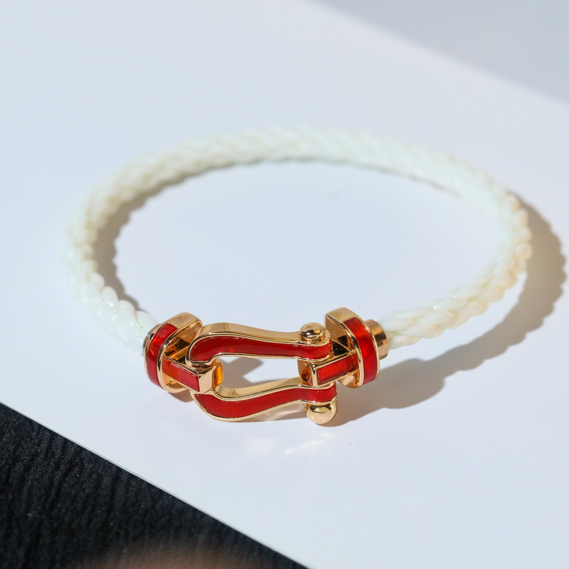 [⭐Haelin Jewelry]FORCE 10 WHITE TEXTILE DIAMOND PAVED