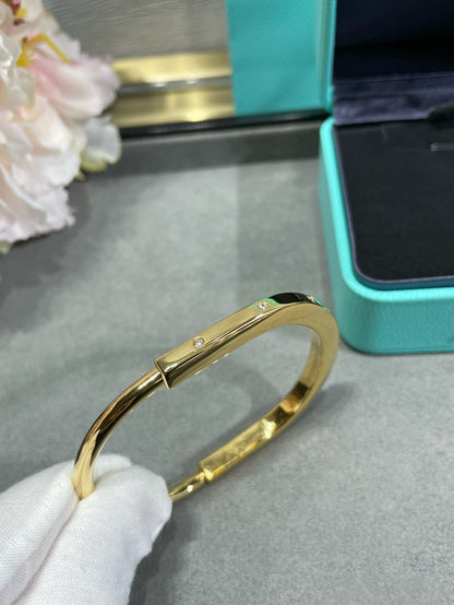 [Haelin Jewelry]LOCK BRACELET 8 DIAMOND