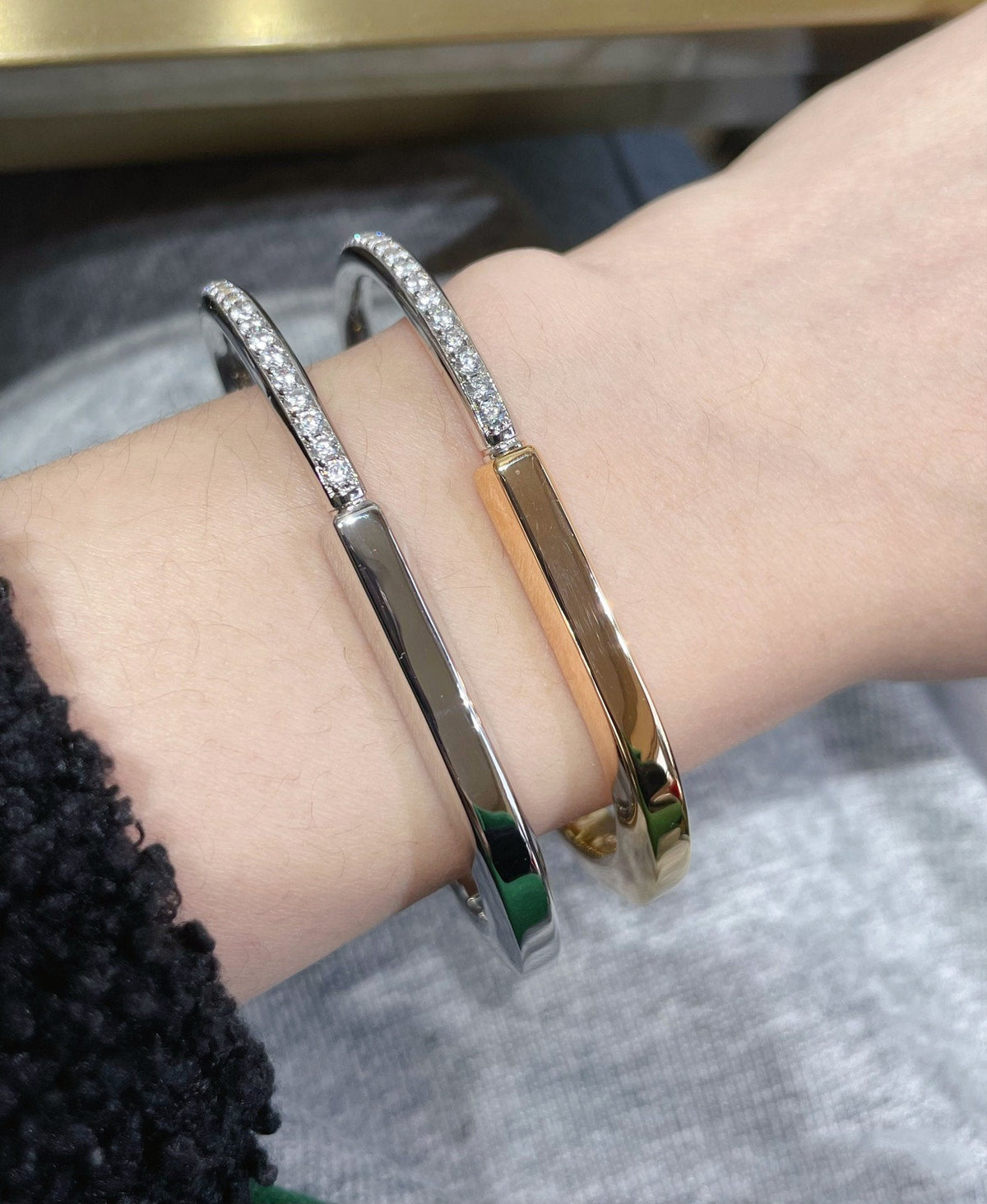 [Haelin Jewelry]LOCK BRACELET DIAMOND