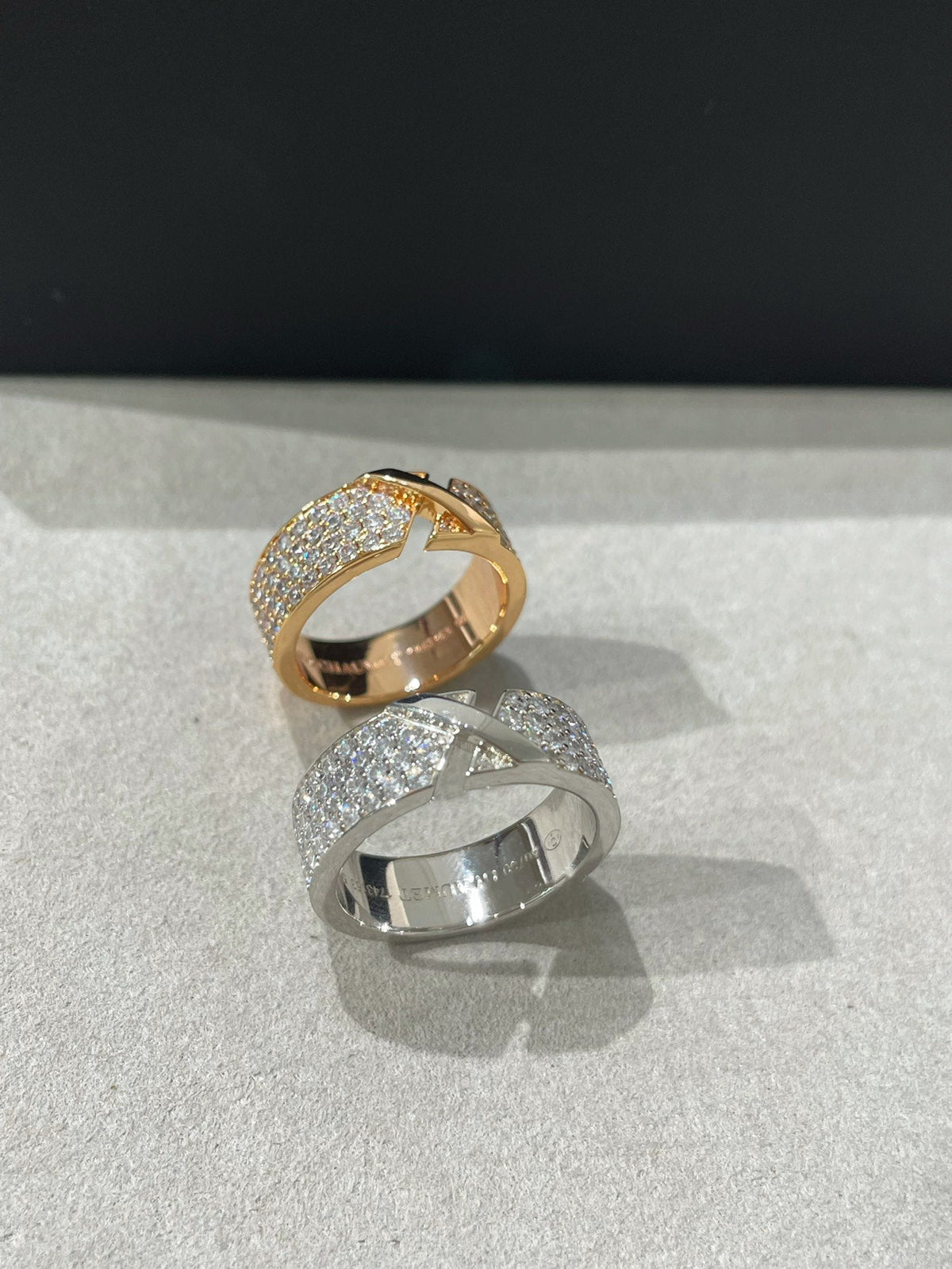 [⭐Haelin Jewelry]LIENS EVIDENCE  DIAMOND PAVED RING