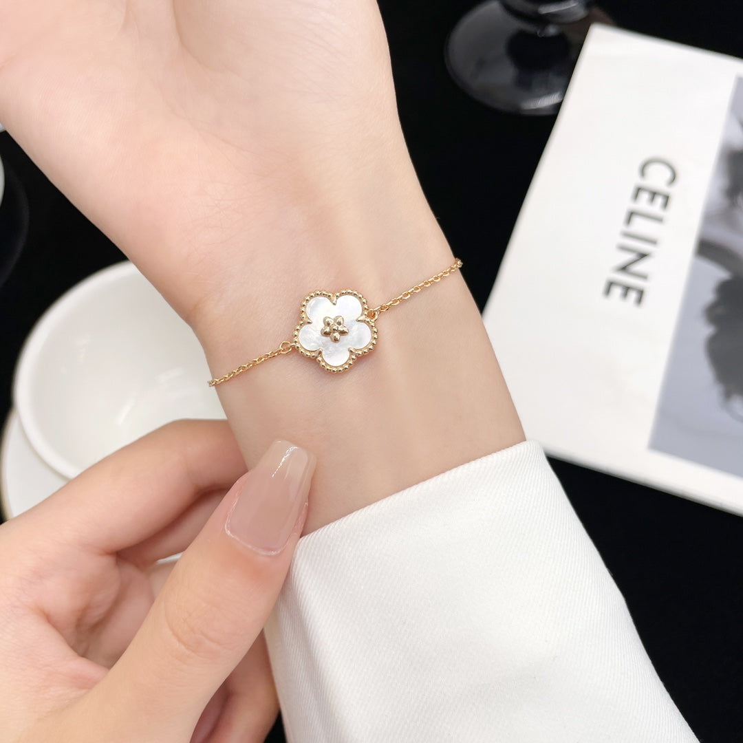 [⭐Haelin Jewelry]LUCKY SPRING ROSE GOLD MOP BRACELET