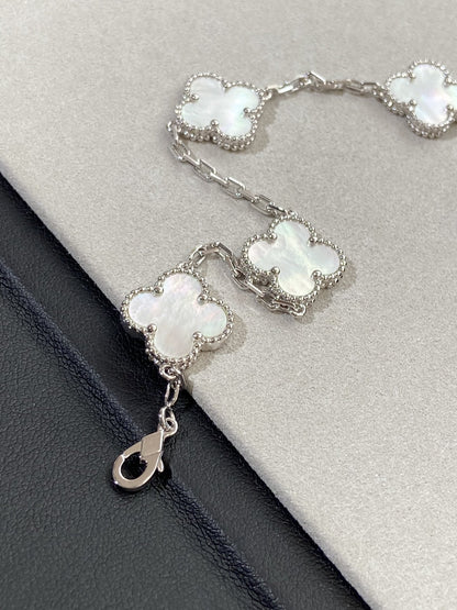 [⭐Haelin Jewelry]CLOVER WHITE PEARL MOP 5 MOTIF BRACELET COLLECTION