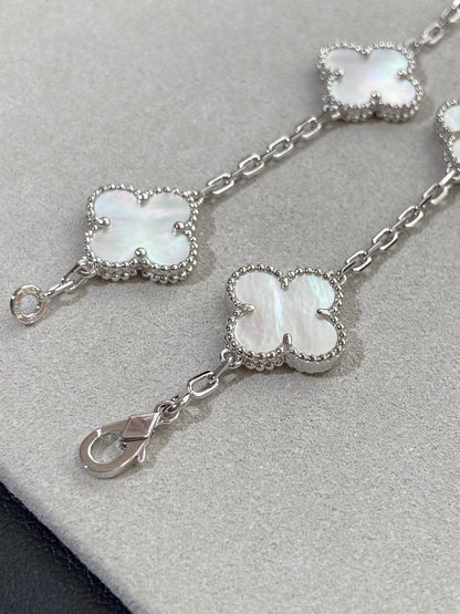 [⭐Haelin Jewelry]CLOVER WHITE PEARL MOP 5 MOTIF BRACELET COLLECTION