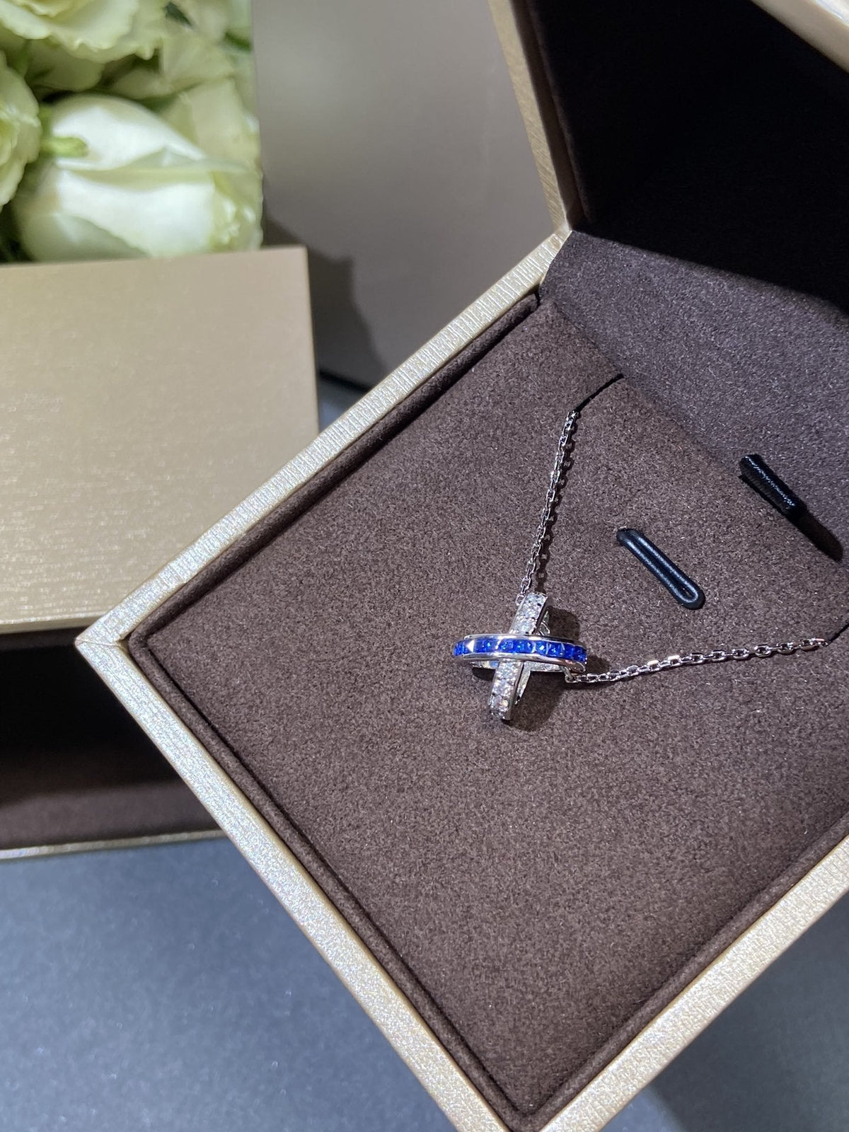 [⭐Haelin Jewelry]LIENS DIAMOND SILVER NECKLACE