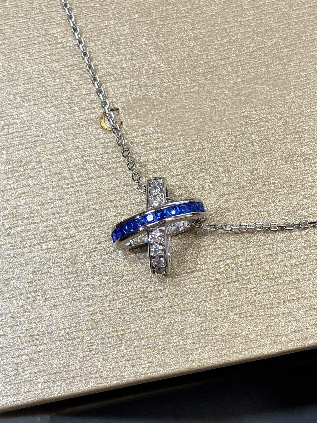 [⭐Haelin Jewelry]LIENS DIAMOND SILVER NECKLACE