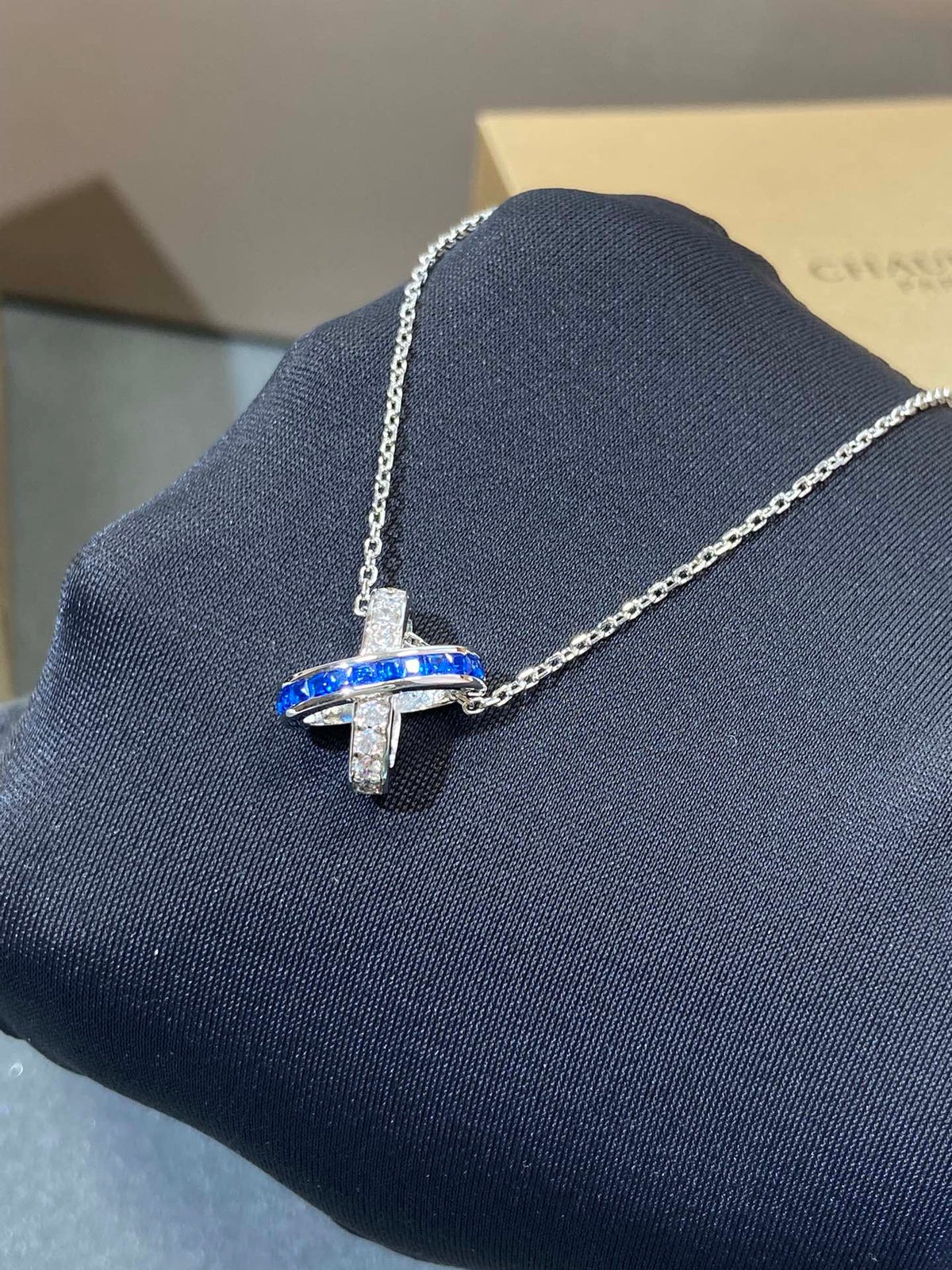 [⭐Haelin Jewelry]LIENS DIAMOND SILVER NECKLACE