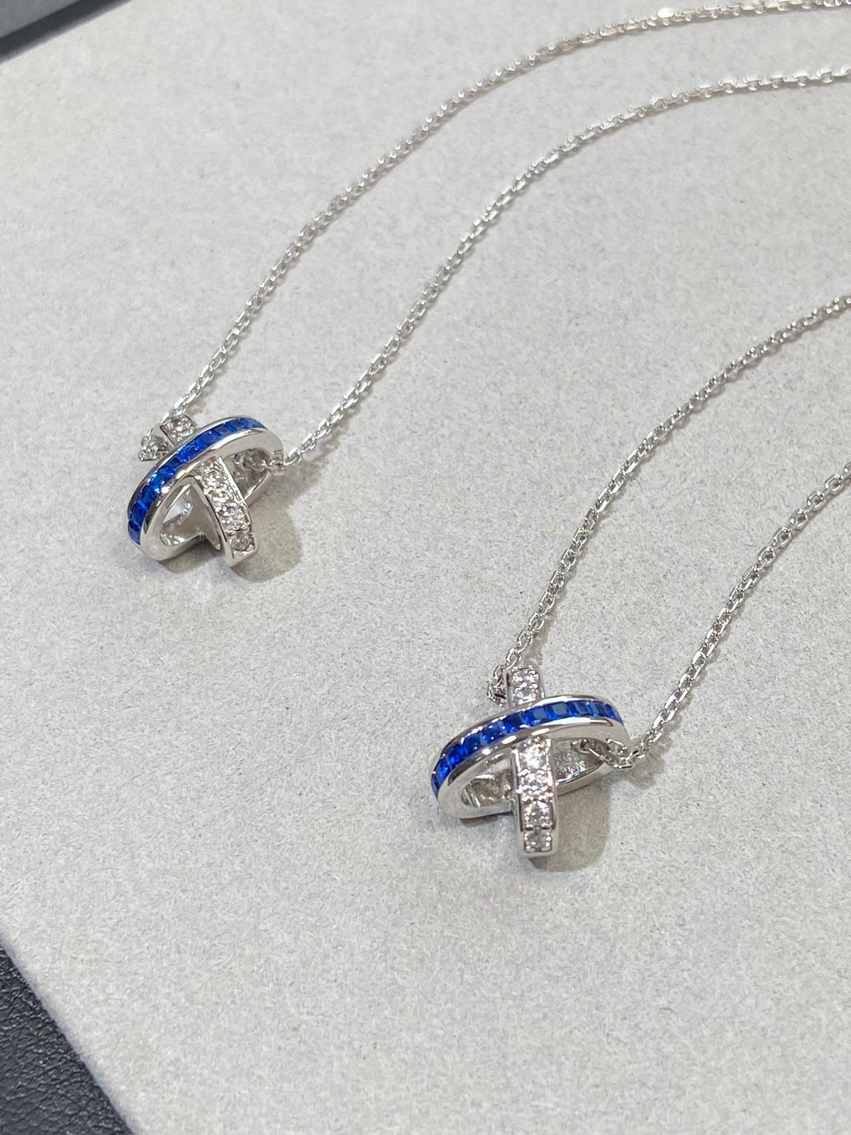 [⭐Haelin Jewelry]LIENS DIAMOND SILVER NECKLACE