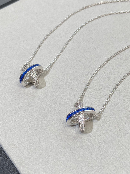 [⭐Haelin Jewelry]LIENS DIAMOND SILVER NECKLACE