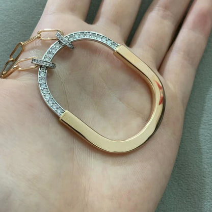 [Haelin Jewelry]LOCK DIAMOND NECKLACE