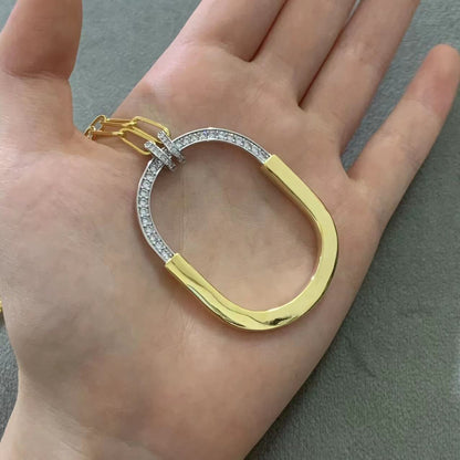 [Haelin Jewelry]LOCK DIAMOND NECKLACE